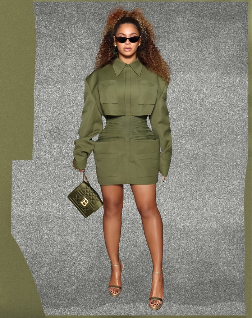 Beyoncé Wears Green Balmain Outfit at Queen & Slim Screening