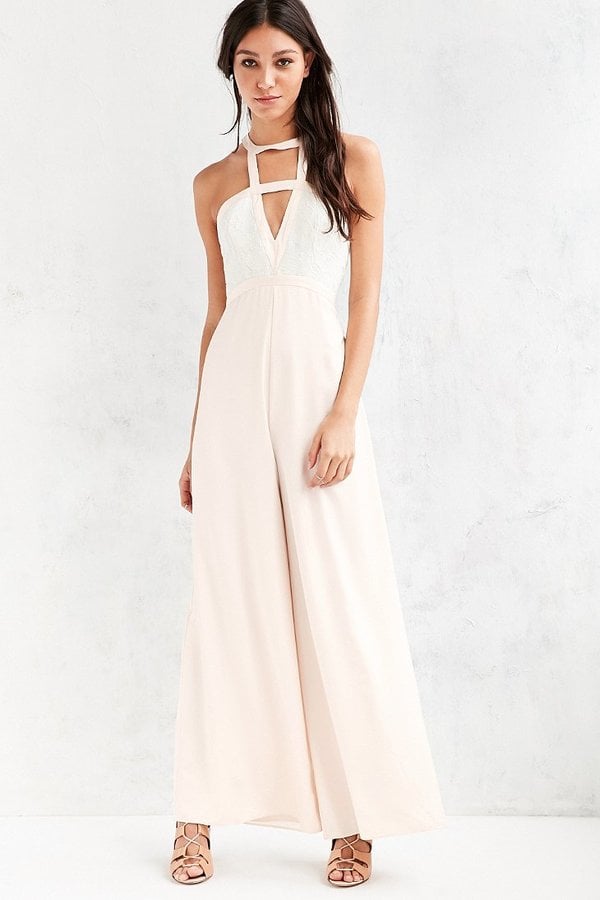 Silence + Noise Origami Plunging Silk Jumpsuit ($149)