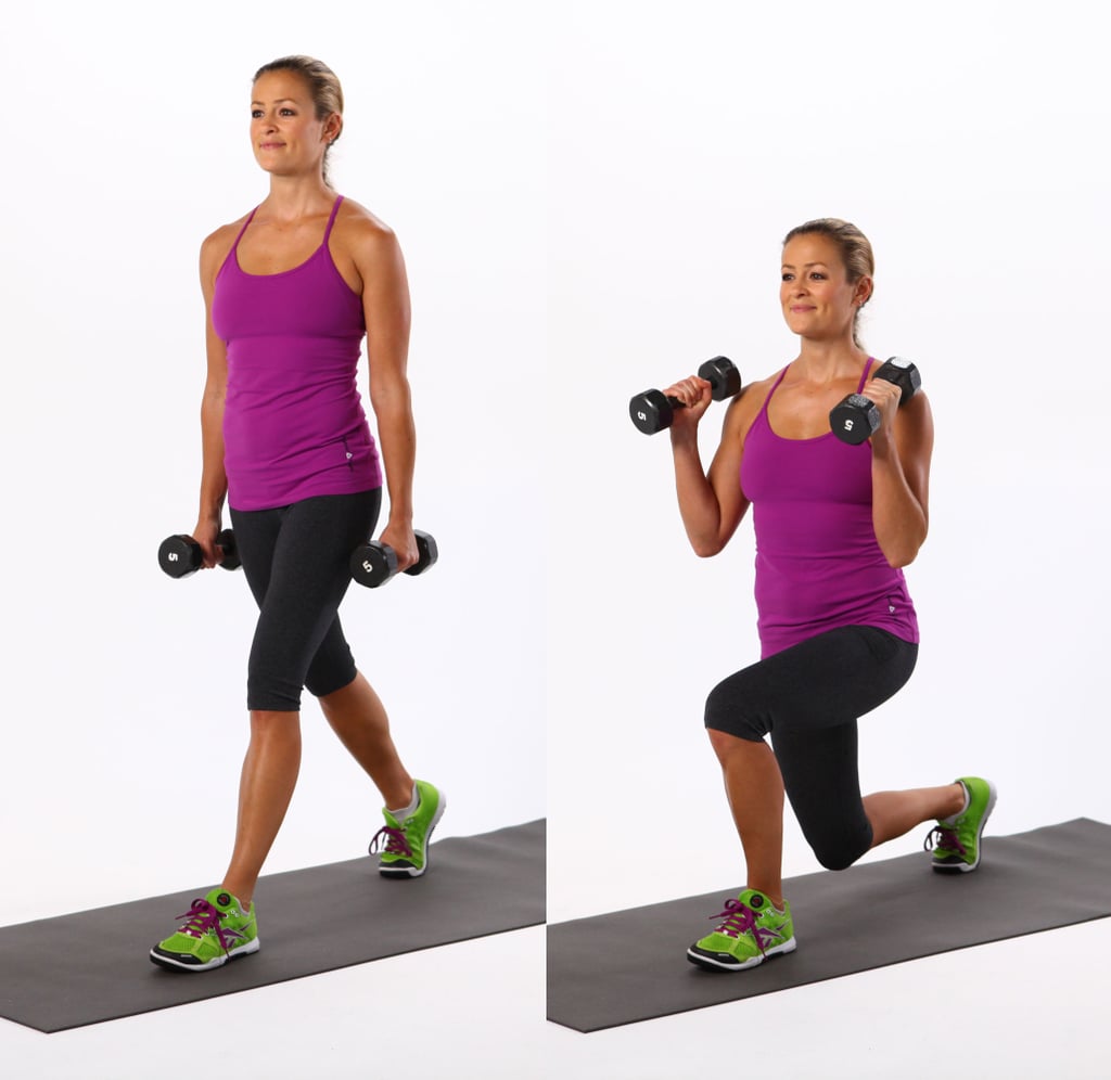 Alternating Lunge With Bicep Curl
