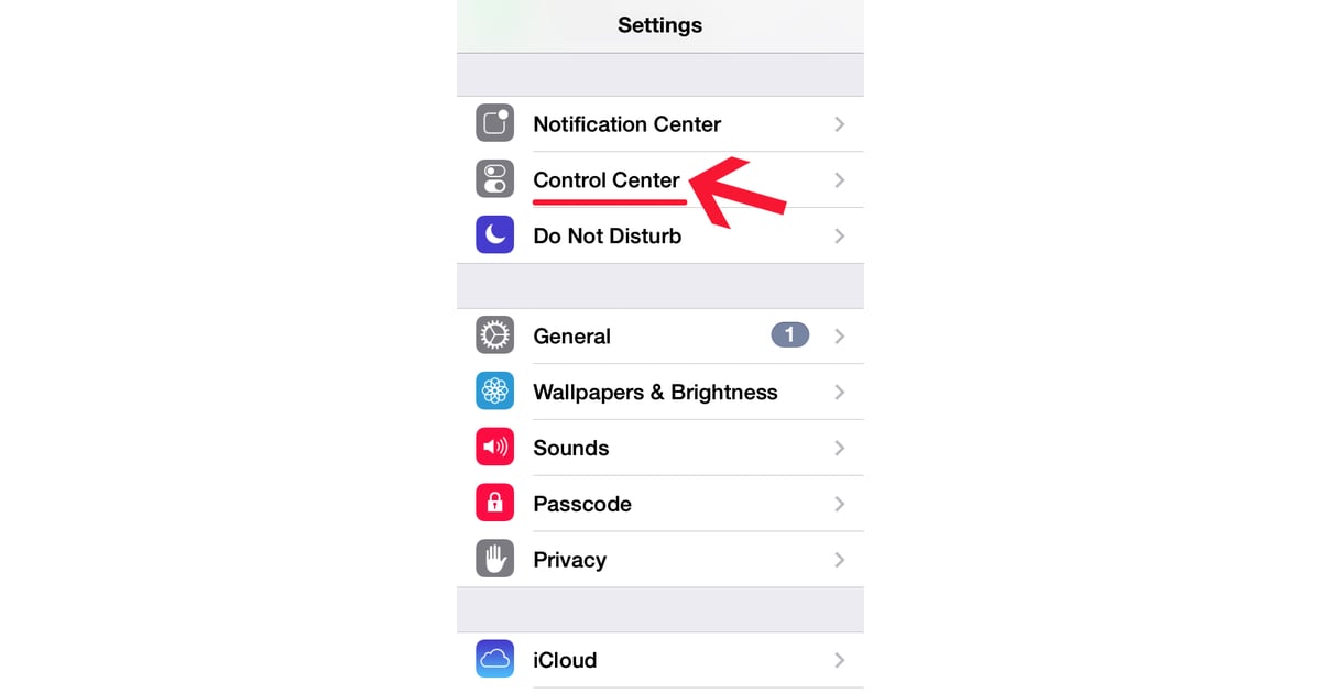 First, open Settings and select Control Center. What Is Control