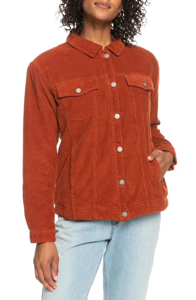 最厚的灯芯绒夹克:罗克西块灯芯绒衬衫夹克