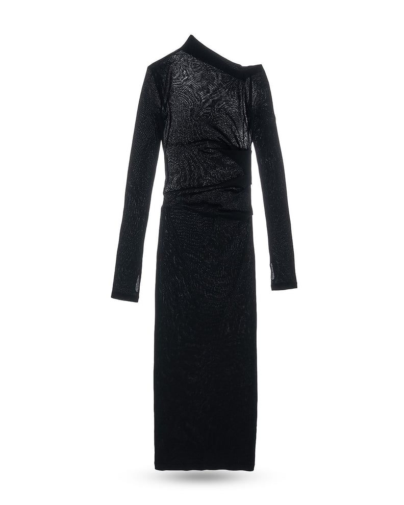Helmut Lang Ribbed Asymmetrical Cotton Dress