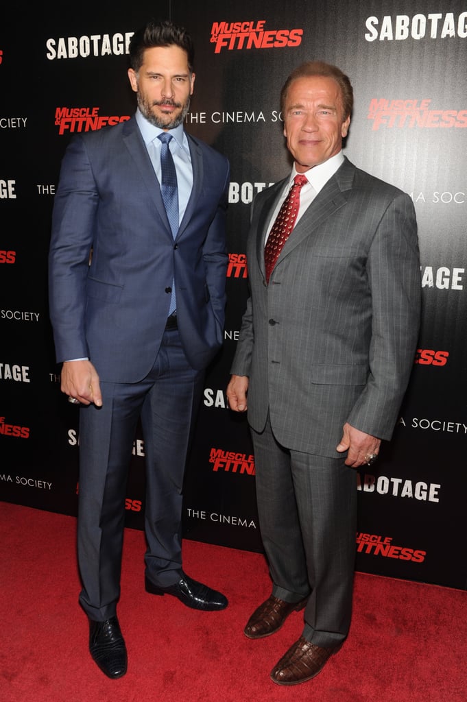 Joe Manganiello and Arnold Schwarzenegger hosted a screening of Sabotage in NYC on Tuesday.