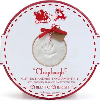 For the New Parent: Child to Cherish Holiday Glitter Handprint Ornament Kit