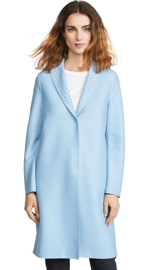 Harris Wharf London Overcoat with Studs
