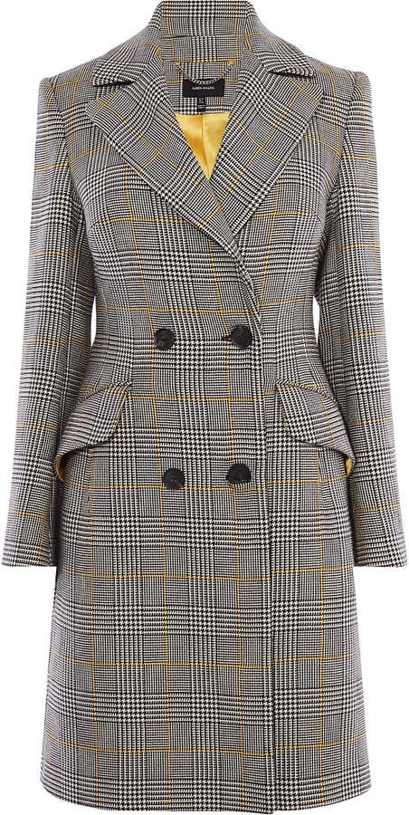 Karen Millen Double-Breasted Check Coat