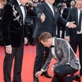 The Respect! Taron Egerton Ties Elton John's Shoe on the Rocketman Red Carpet