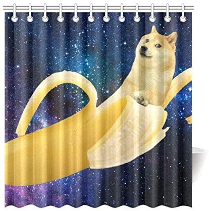 Banana Dog Shower Curtain
