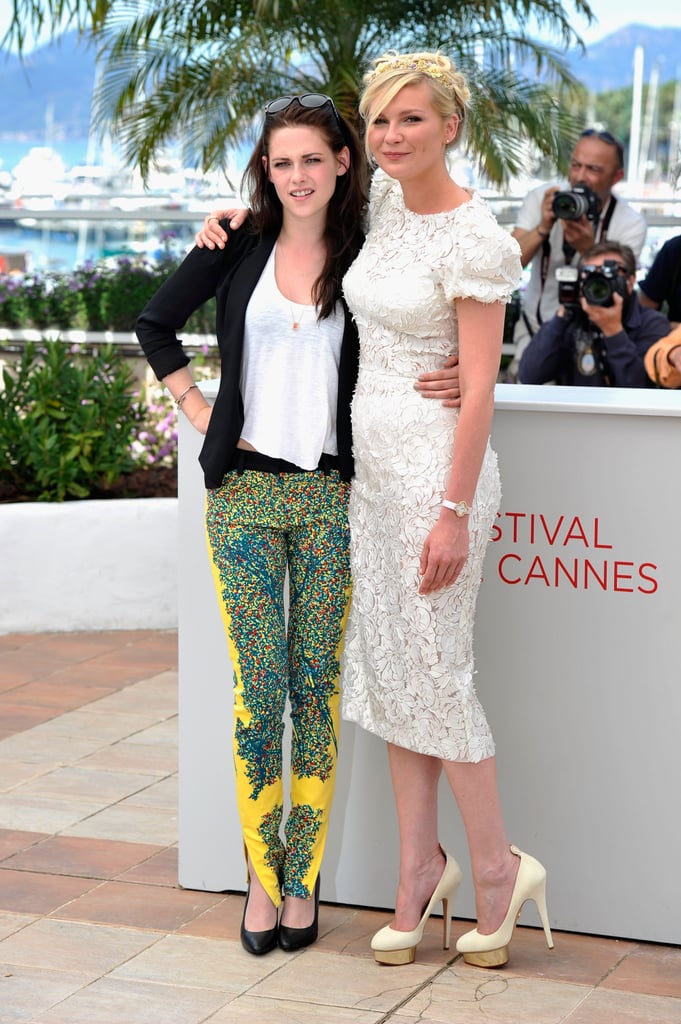 Kristen Stewart and Kirsten Dunst hugged at the Cannes Film Festival in 2012 during a photocall for On the Road.