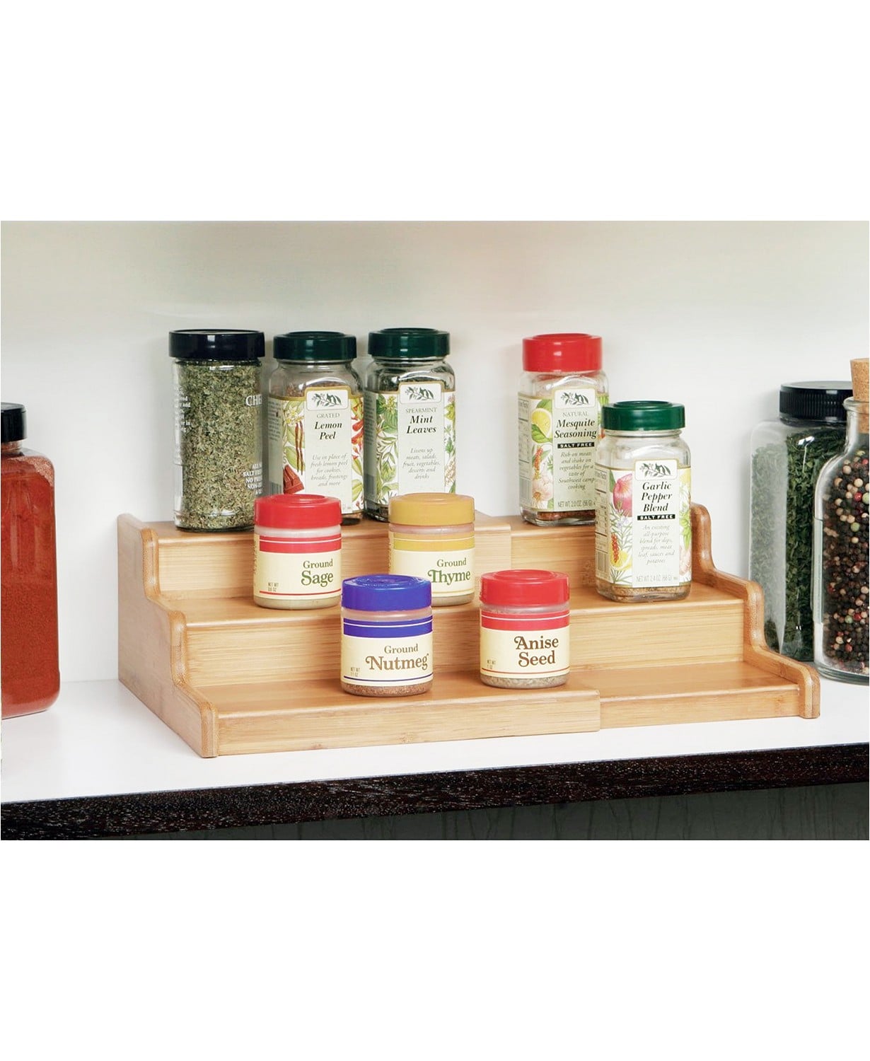 3 Tier Expandable Bamboo Spice Rack Step Shelf Cabinet Organizer 3 Tier Expandable Bamboo Spice Rack Step Shelf Cab Running Out Of Space These 31 Organizing Products Will Help You Get