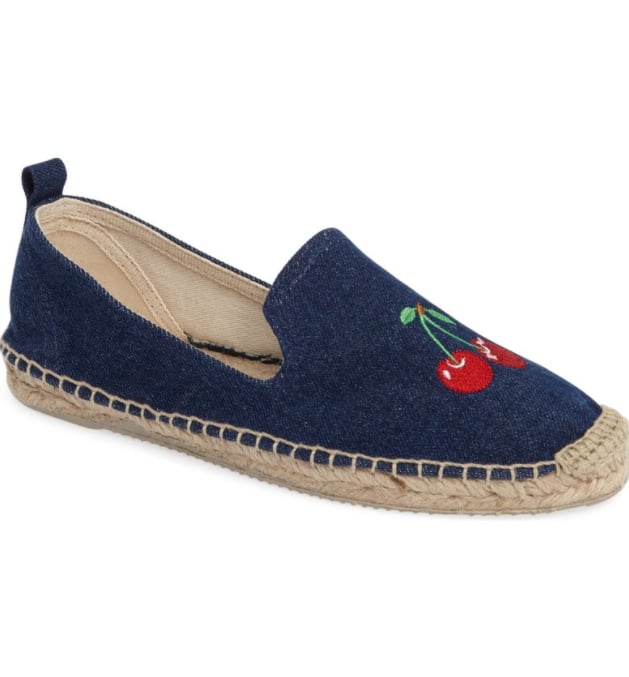 The Patricia Green Embroidered Cherries Espadrille Flats ($75) are the cherry on top of your daytime Spring outfit. 

    Related:

            
            
                                    
                            

            Once You See Lady Gaga Rockin' These Denim Boots, You'll Want a Pair For Yourself