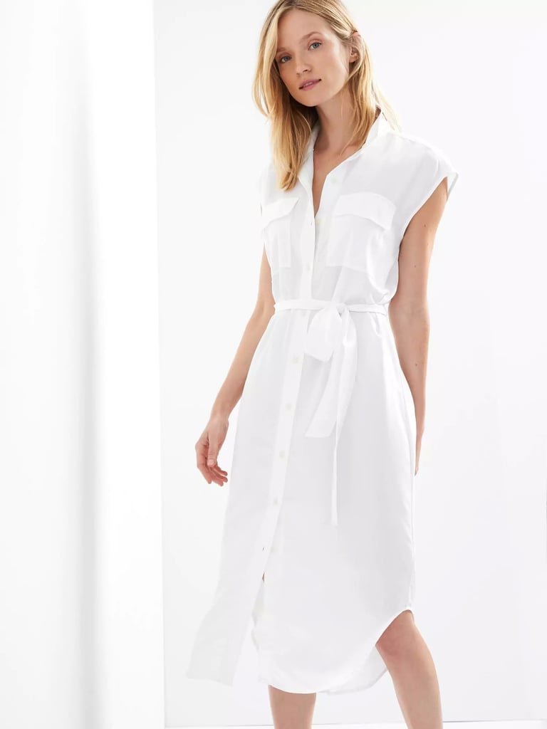 Gap Cap-Sleeve Midi Shirtdress | Casual Wedding Dresses | POPSUGAR ...