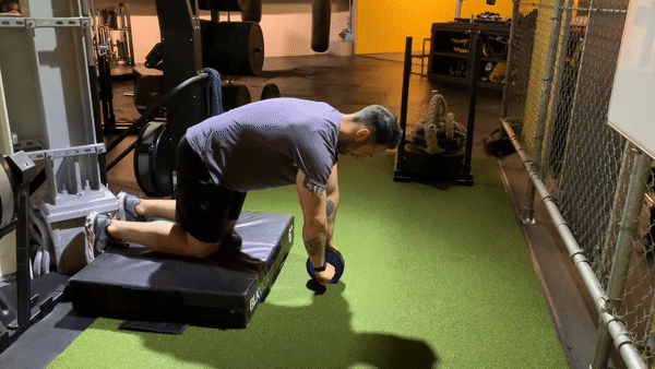 Elevated Ab Wheel Rollout From Knees
