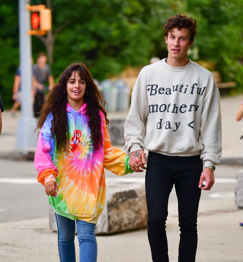 Camila Cabello Wearing a Tie-Dye Hoodie With Shawn Mendes in Brooklyn
