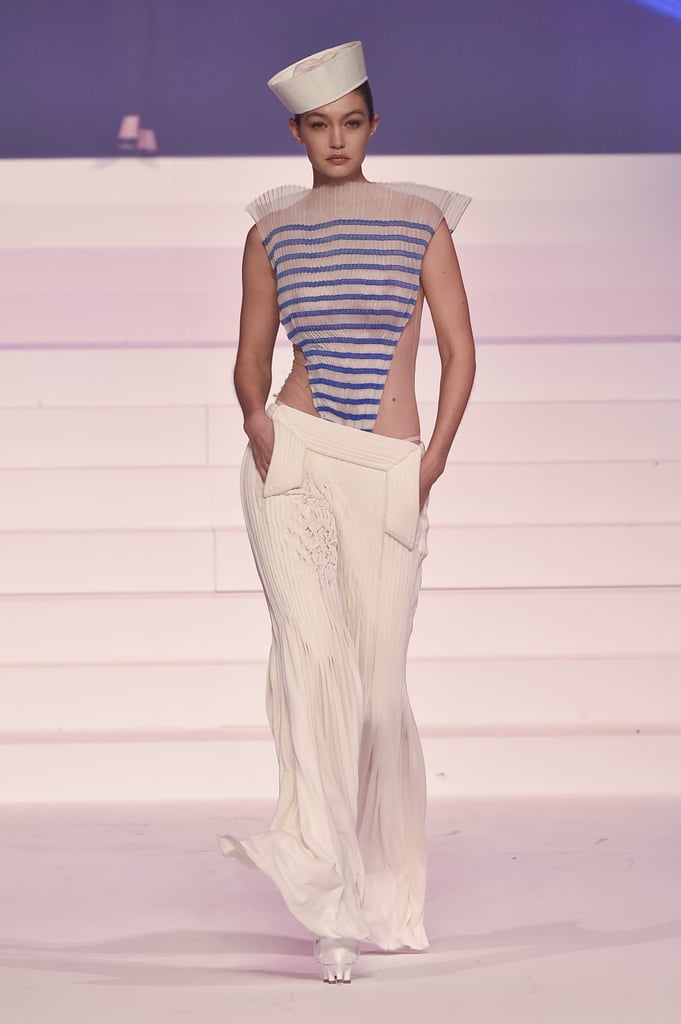 Gigi Hadid on the Jean-Paul Gaultier Runway