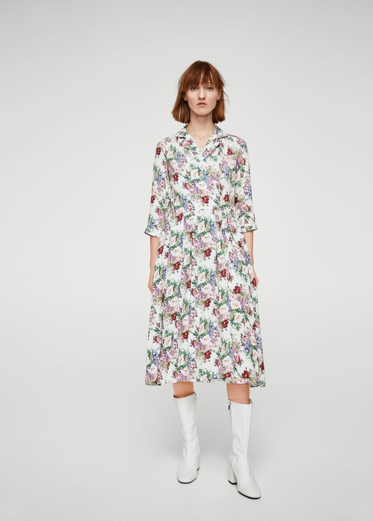 Mango Floral Shirt Dress