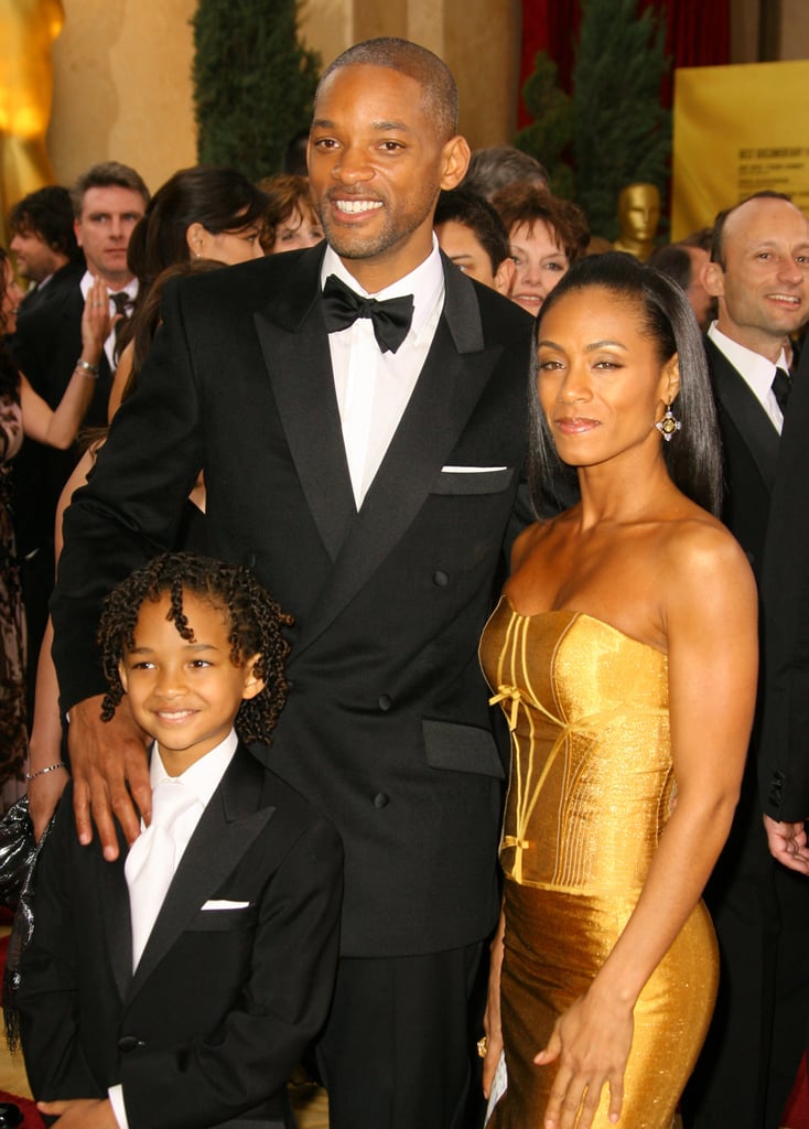 Will Smith had the support of wife Jada and their son, Jaden.