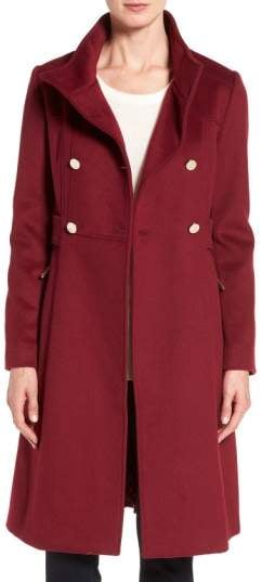 Eliza J Wool Blend Long Military Coat (£139)