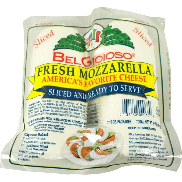 BelGioioso Cheese Mozzarella Fresh Slices ($10 per pound) BelGioioso Cheese Mozzarella Fresh Slices ($10 per pound)