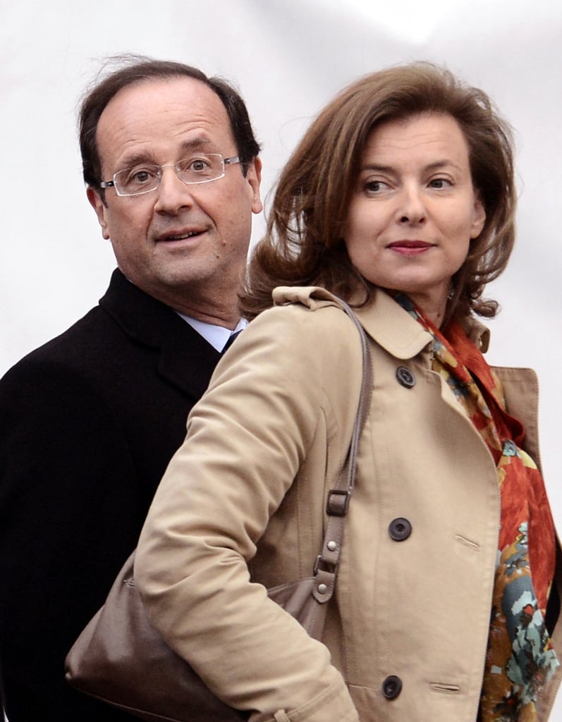 Valérie arrived with partner Francois Hollande for a presidential debate.