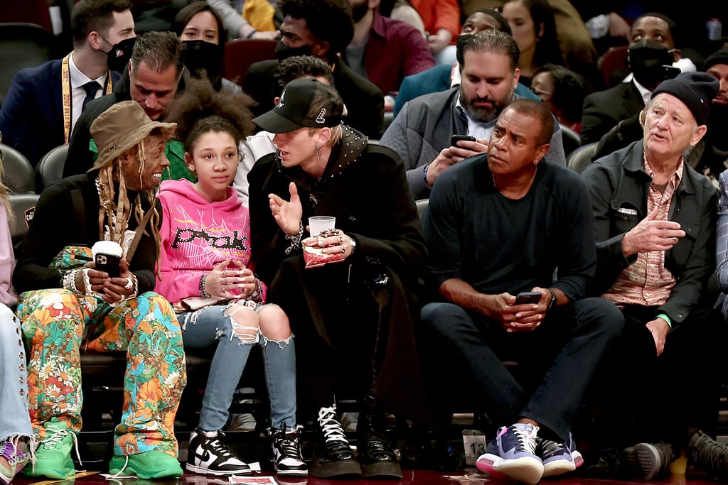 Machine Gun Kelly and Casie Colson Baker During 2022 NBA All-Star Weekend