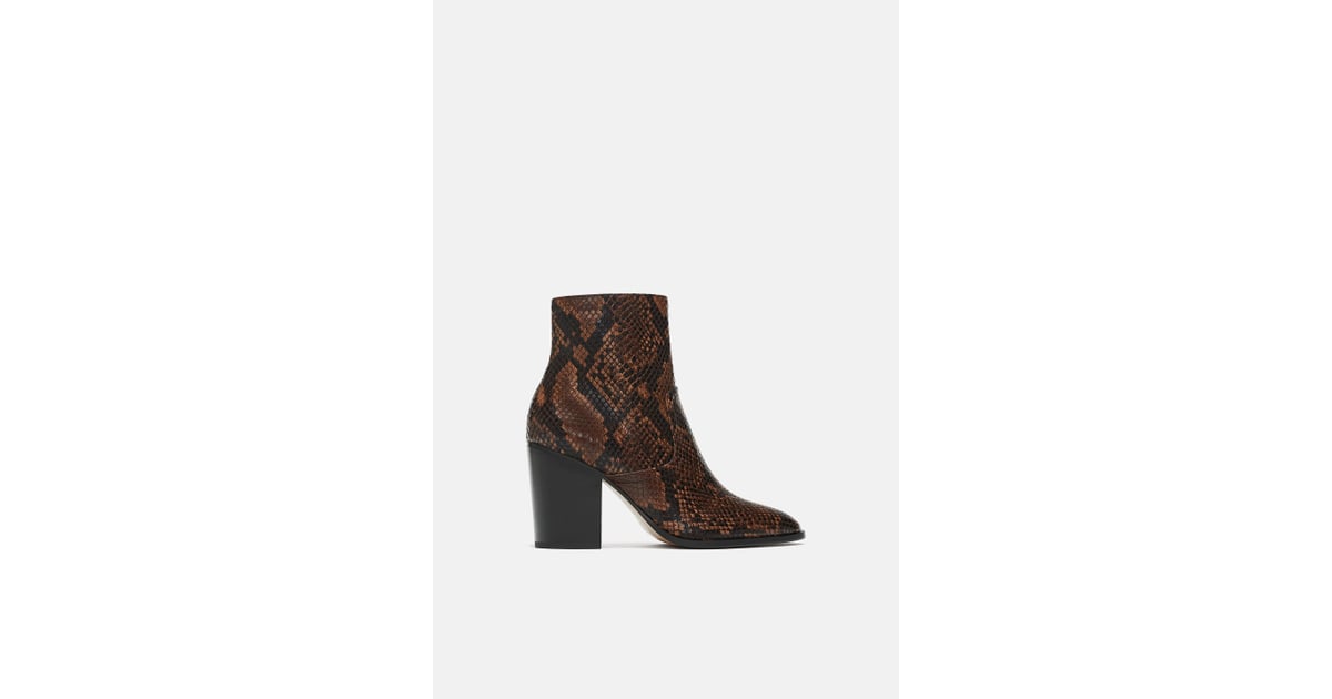 Zara Heeled Animal Print Ankle Boots | When We Sing 