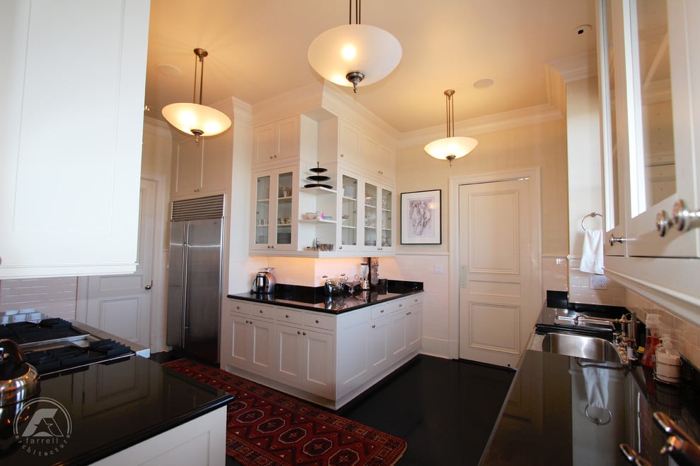The updated kitchen offers multiple cooking surfaces.