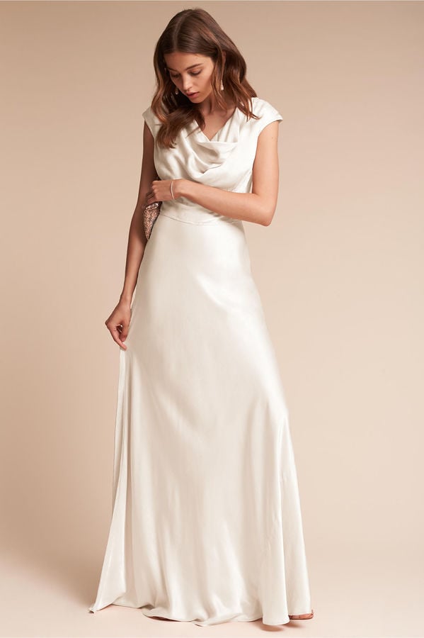 BHLDN Gloss Dress | White Bridesmaid Dresses 2018 | POPSUGAR Fashion ...
