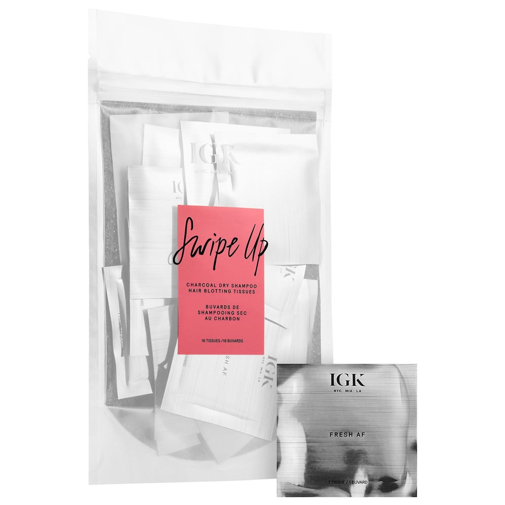 IGK Swipe Up Charcoal Dry Shampoo Hair Blotting Tissues