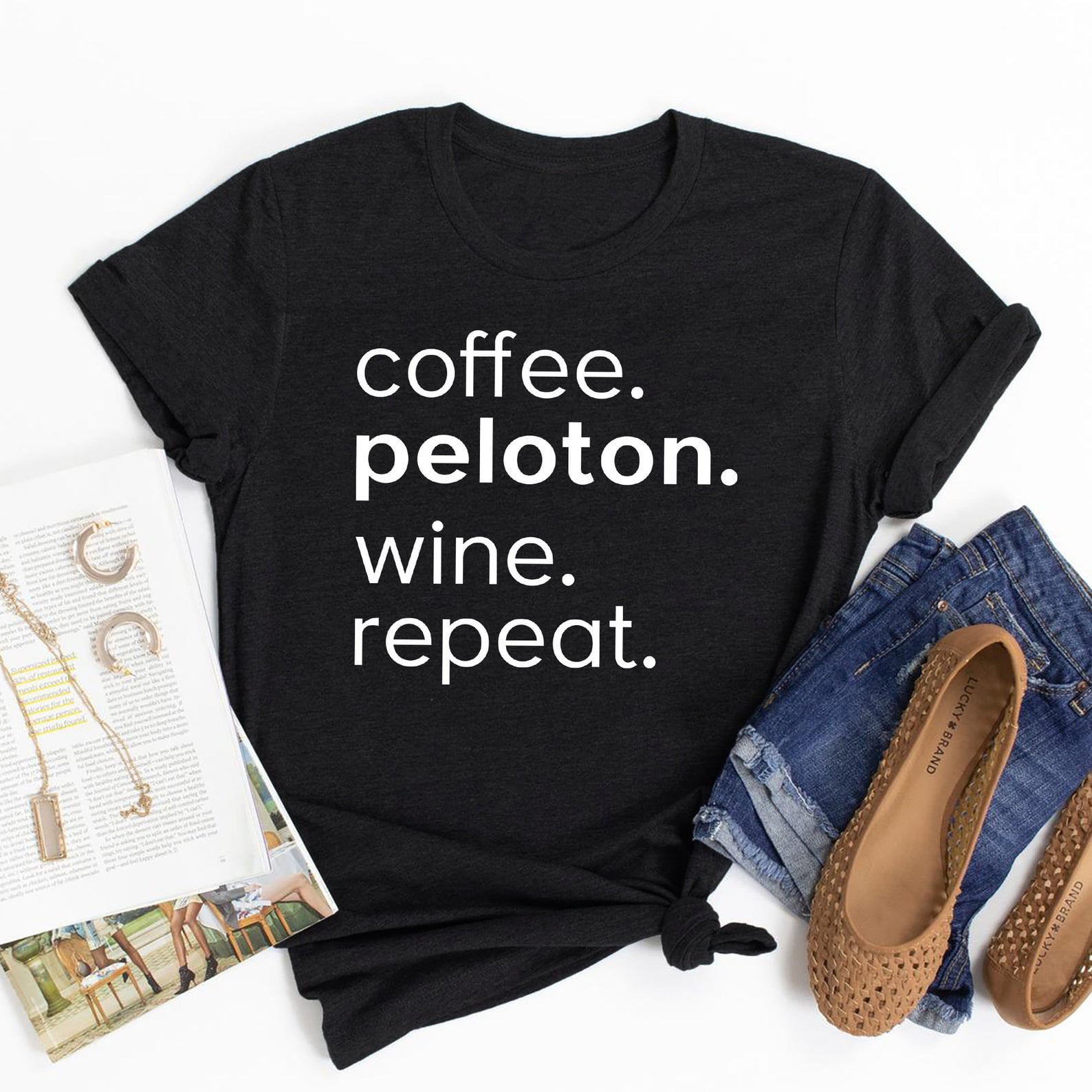 Coffee Peloton Wine Repeat T Shirt Calling All Peloton Lovers This Gift Guide Is For You Popsugar Fitness Photo 12