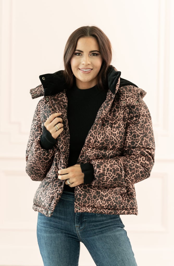 Rachel Parcell Leopard-Print Puffer Jacket