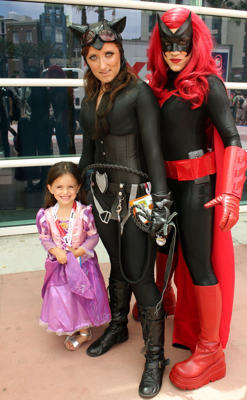 Rapunzel, Catwoman, and Batwoman