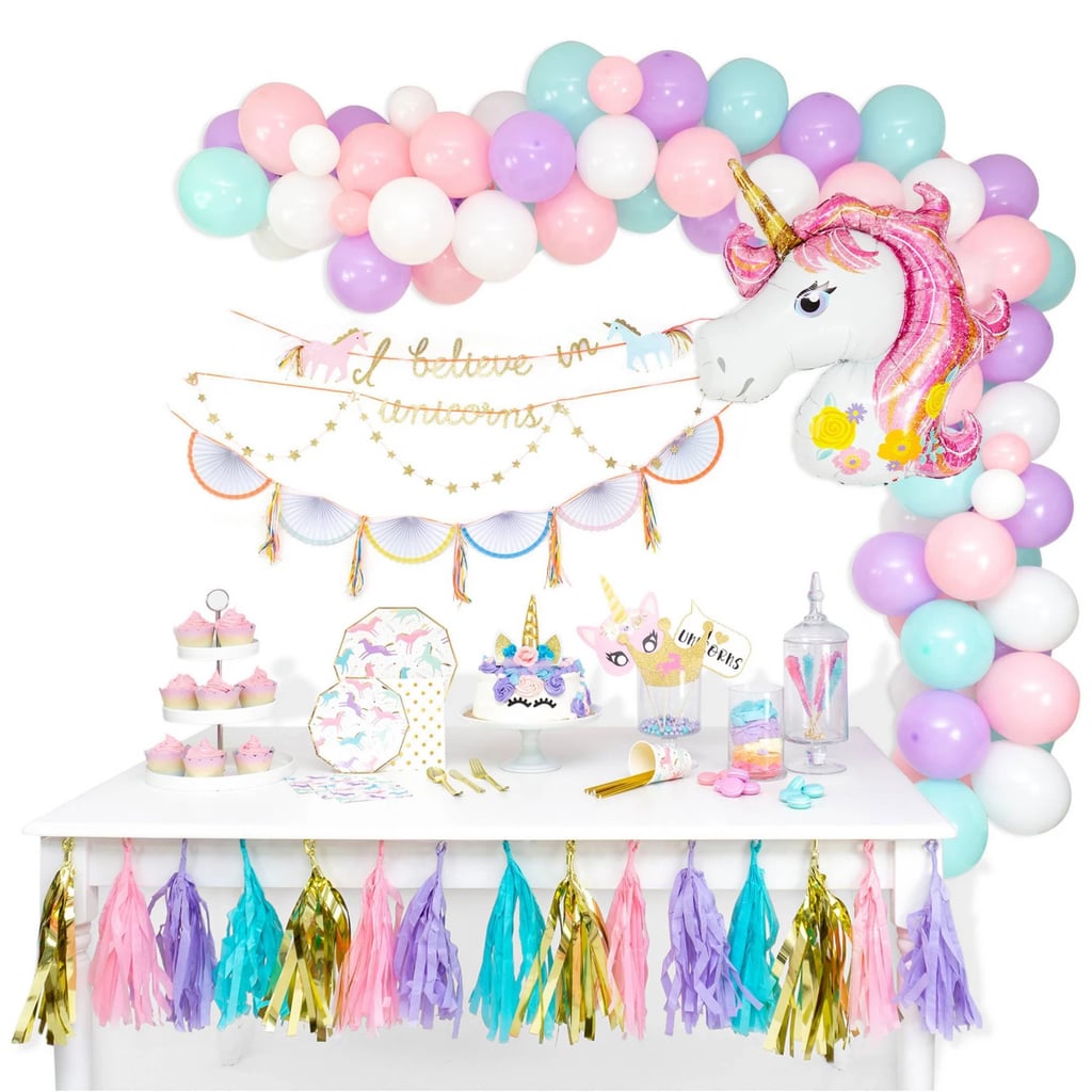 104pc Pastel Unicorn Mermaid Balloon Arch Kit