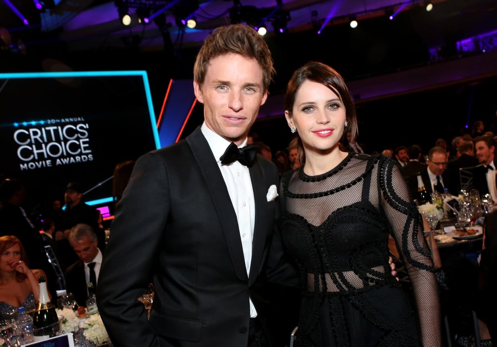 Eddie Redmayne and his The Theory of Everything costar Felicity Jones shared a moment.
