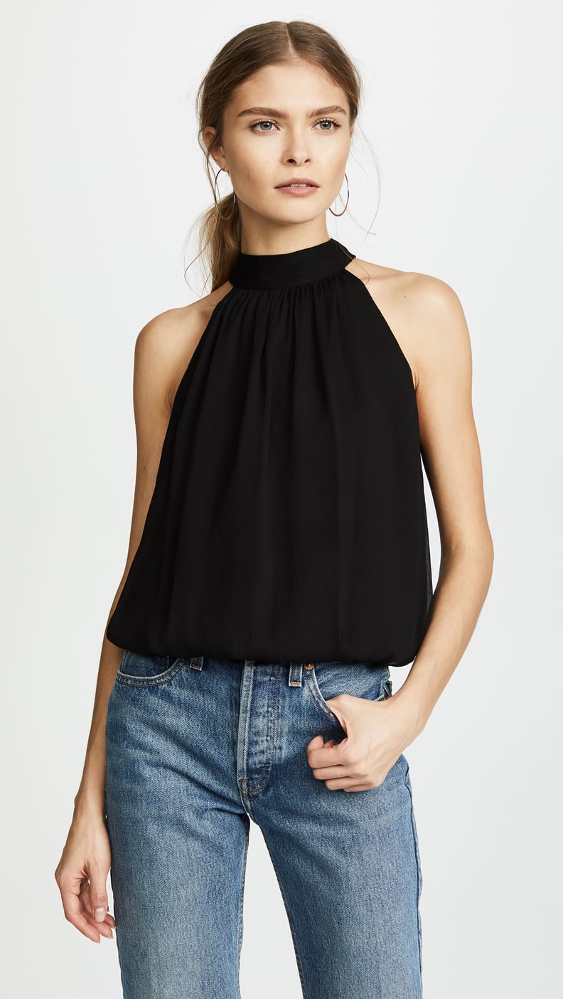 Alice + Olivia Maris Gathered Halter Top