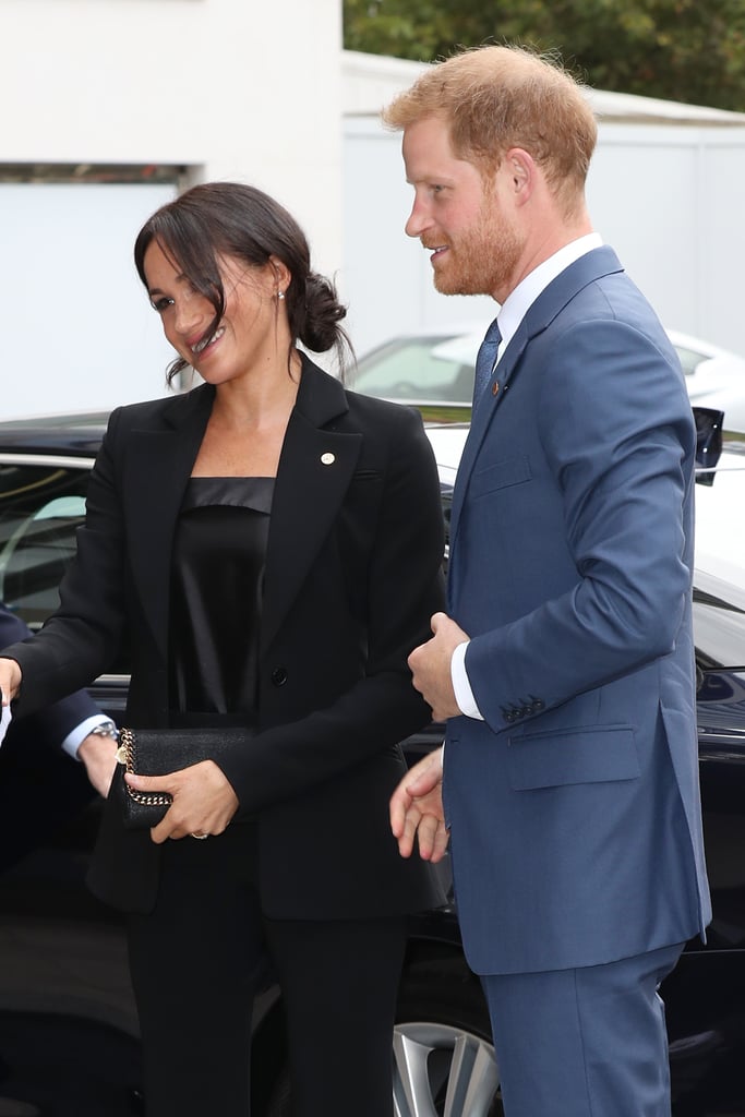 Meghan Markle in a Black Suit at WellChild Awards Sept. 2018