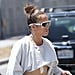 J Lo's Ultracropped White T-Shirt in Tattoo Selfie