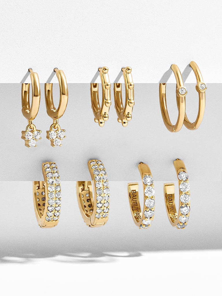 Liza 18K Gold Vermeil Huggie Hoop Earring Kit ($210 Value)