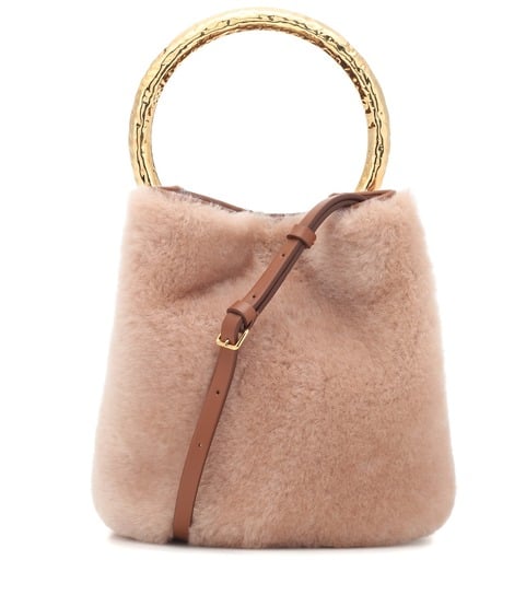 Marni Pannier Small Shearling Bucket Bag