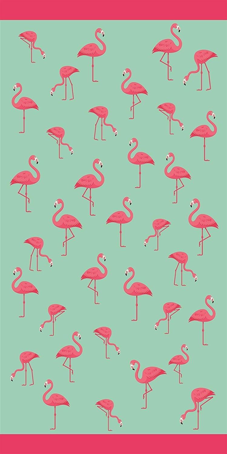 Bahia Collection by Dohler Multi Flamingos Beach Towel