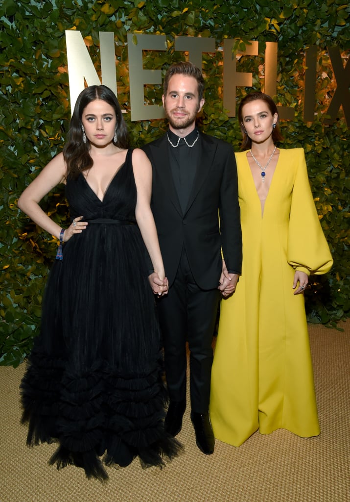 Beanie Feldstein and Ben Platt at the Golden Globes 2020