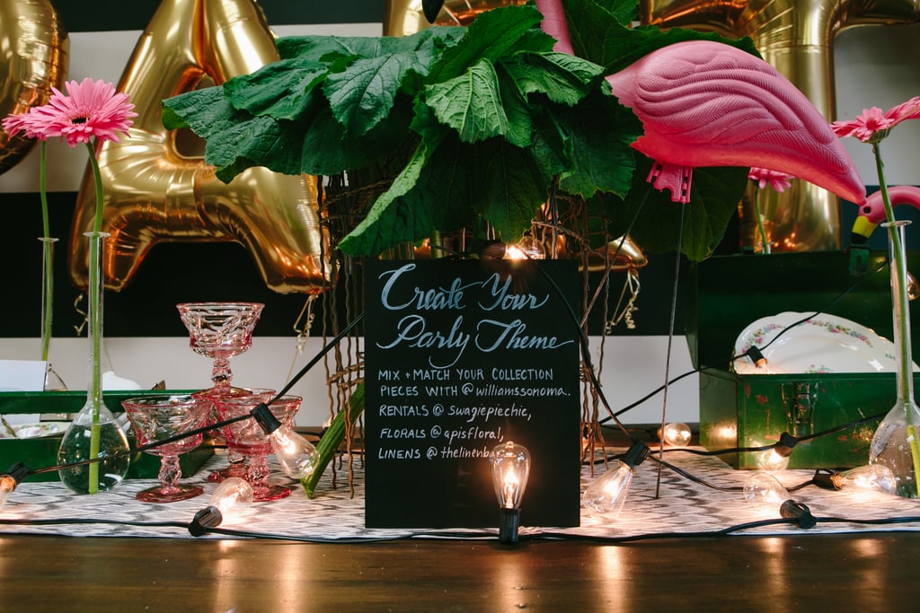 What are some creative ideas for table settings and dessert bars?