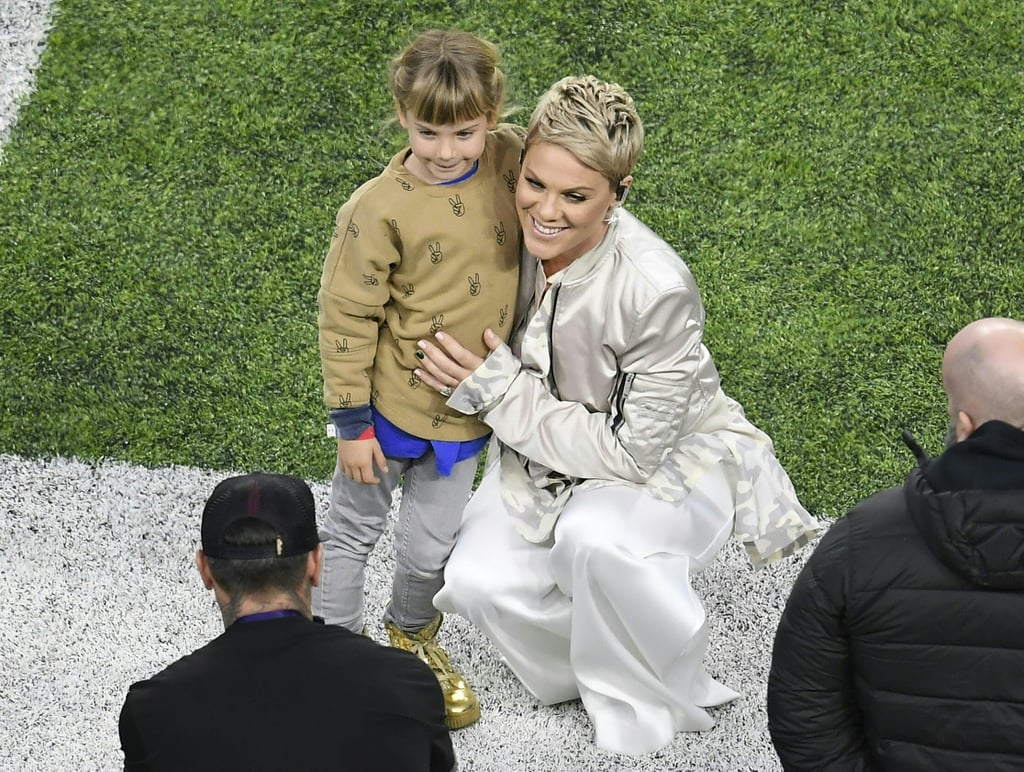 Pink and Her Family at the 2018 Super Bowl