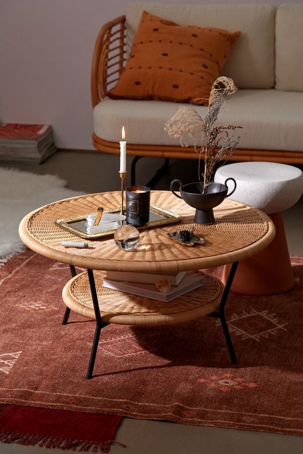 Urban outfitters wicker coffee best sale table