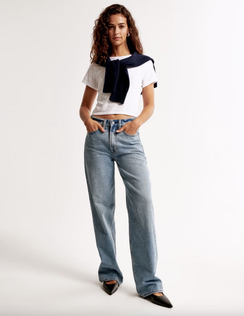 Abercrombie Mid Rise Slouchy Jean