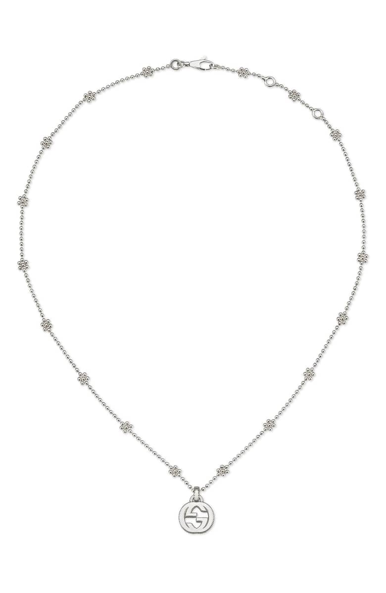 Gucci Silver Interlocking G Pendant Necklace Start Saving Up