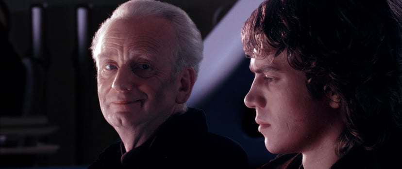 STAR WARS: EPISODE III-REVENGE OF THE SITH, from left: Ian McDiarmid, Hayden Christensen, 2005. Industrial Light & Magic/TM and copyright Twentieth Century-Fox Film Corporation. All rights reserved/Courtesy Everett Collection