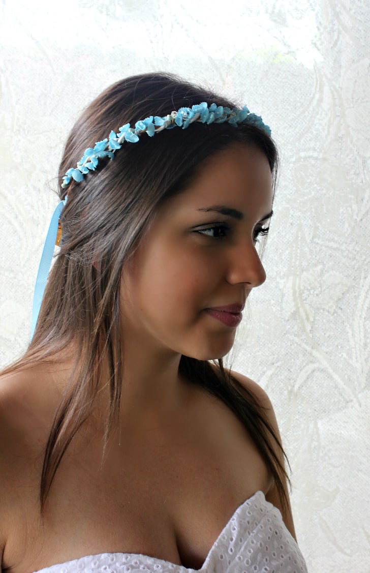 Brides, this headpiece is your something blue (55). Affordable