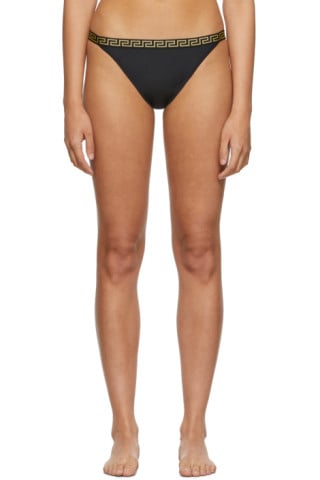 Versace Underwear Black Small Empire Bikini Bottom