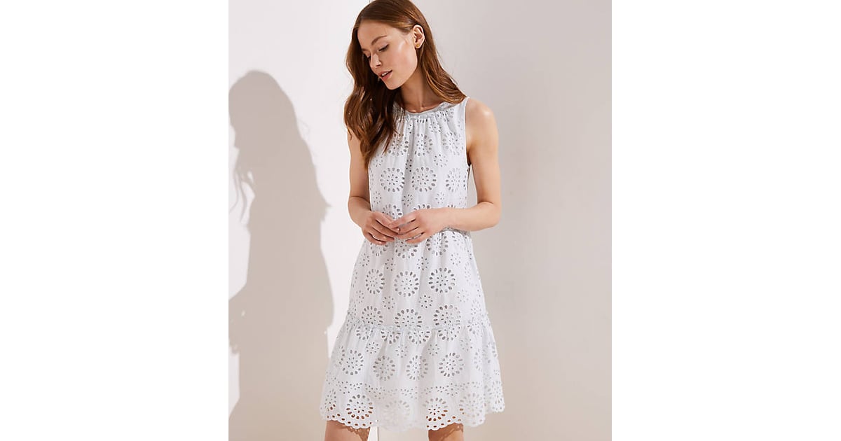 LOFT Tiered Eyelet Dress | These 14 Travel Dresses Are on Big-Time Sale, So  Treat Yourself For Your Next Holiday | POPSUGAR Fashion UK Photo 5